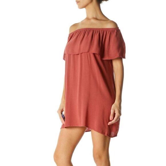 Poetry Red Off-Shoulder Dress - Picture 3 of 3